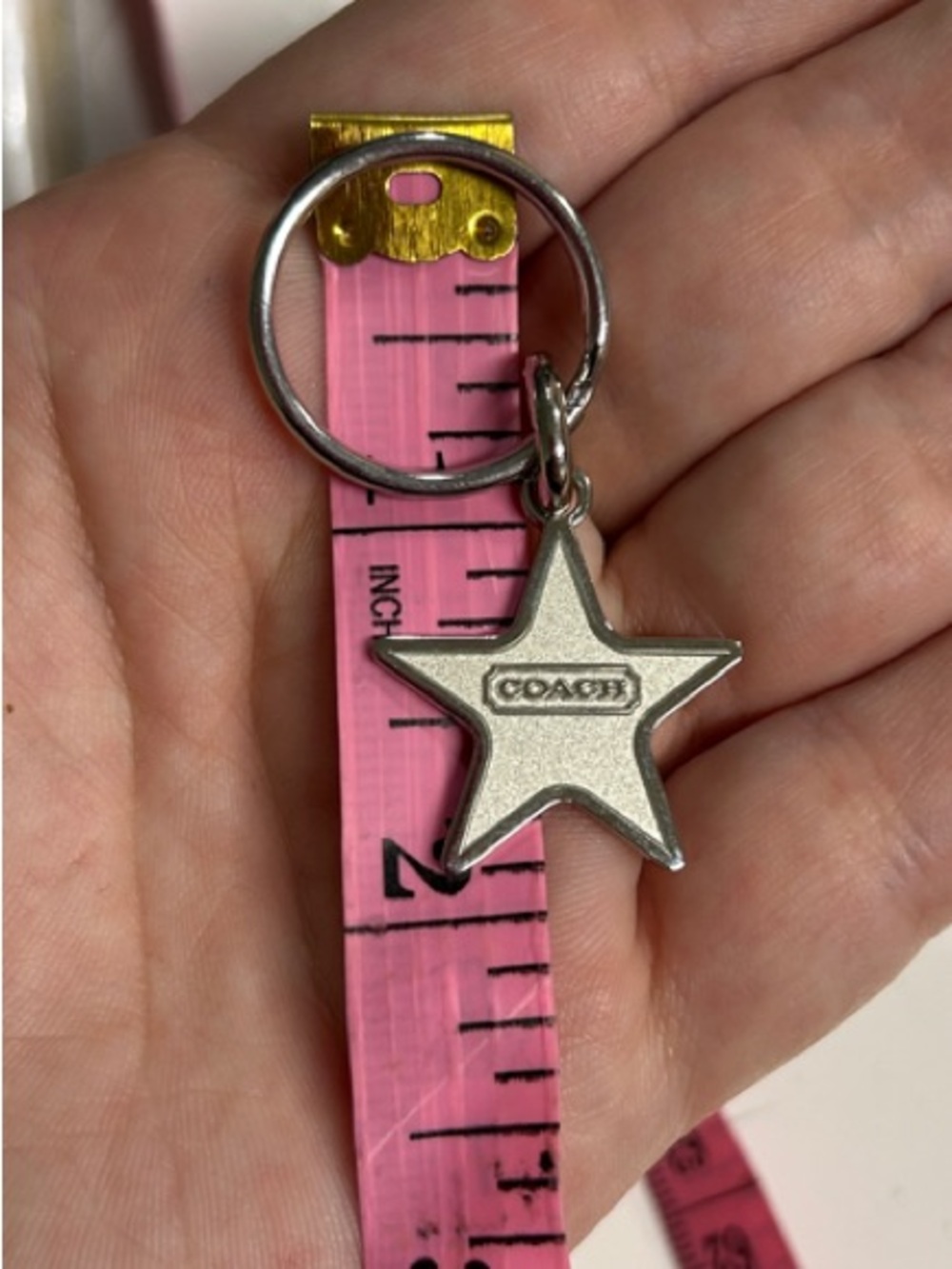 Coach Silver Star Key Ring - Picture 3 of 3
